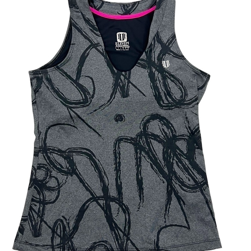 Eleven by Venus Williams Tank Top Gray Black Small